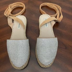 Steve Madden rhinestone espadrille flats